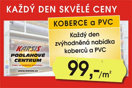 Koberce v metráži a PVC